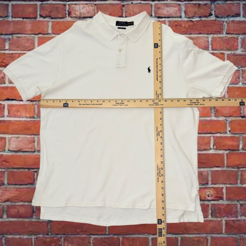 Ralph Lauren Classic Fit White Polo Shirt XXL Pony Logo - Picture 6 of 11